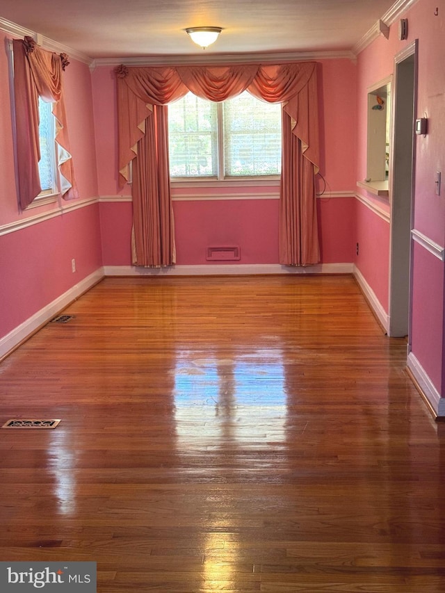 1525 Clairidge Rd, Baltimore, MD 21207 - spare room with crown molding and wood finished floors