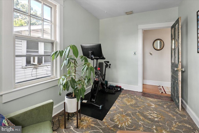 6721 Piney Branch Rd NW, Washington, DC 20012 - workout room with baseboards
