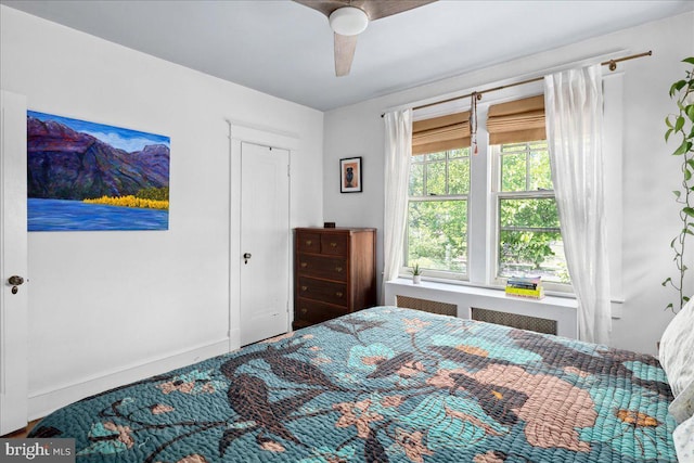 6721 Piney Branch Rd NW, Washington, DC 20012 - bedroom with baseboards and a ceiling fan