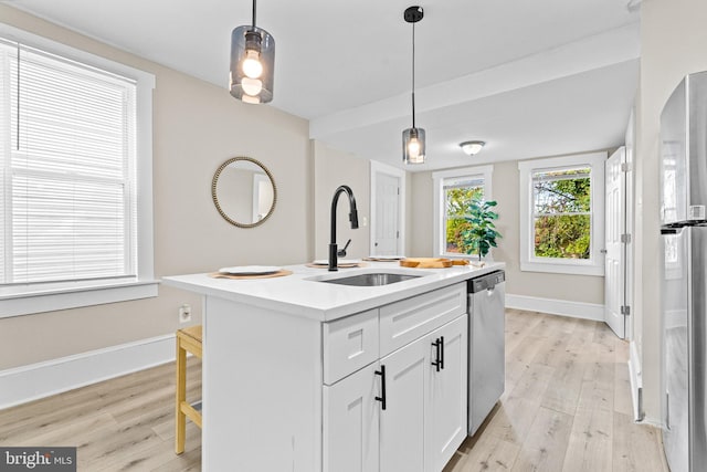 3414 Old York Rd, Baltimore, MD 21218 - kitchen with a sink, stainless steel appliances, light wood finished floors, and light countertops