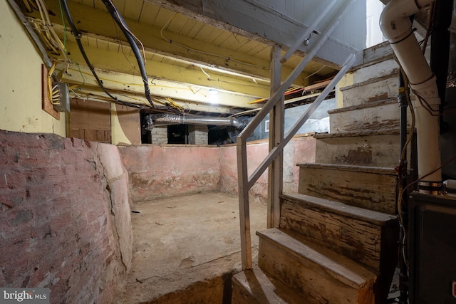 3414 Old York Rd, Baltimore, MD 21218 - unfinished basement featuring stairs