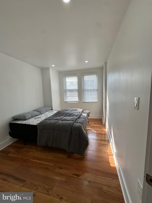 528 E Cheltenham Ave, Philadelphia, PA 19120 - bedroom with baseboards, wood finished floors, and recessed lighting
