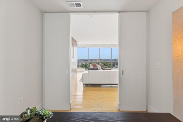 2001 15th St N Unit 1005, Arlington, VA 22201 - corridor with hardwood / wood-style flooring and expansive windows