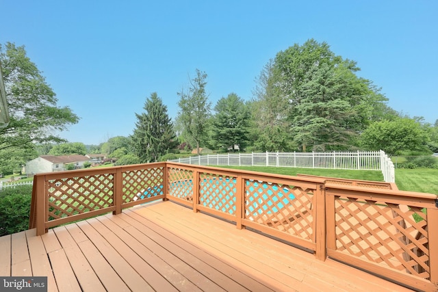 486 Highland Rd, Red Lion, PA 17356 - wooden terrace with view of wooded area