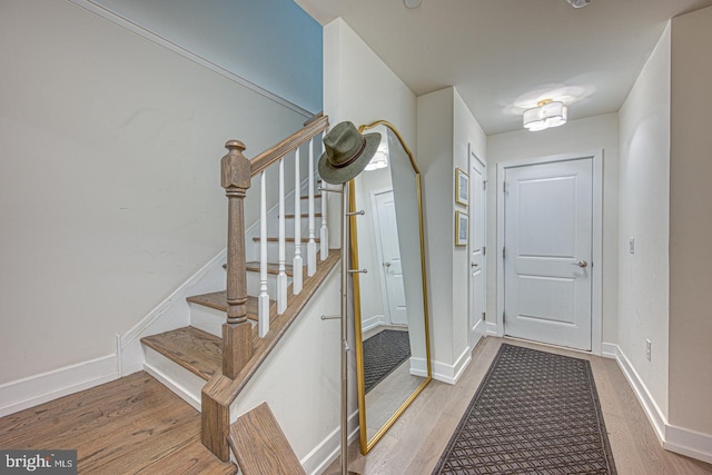 1001 Lakeview Ct Unit 1001, King Of Prussia, PA 19406 - foyer featuring stairway and light wood-style flooring