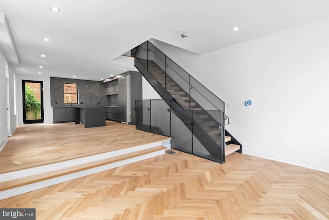 2301 Naudain St, Philadelphia, PA 19146 - staircase with baseboards and recessed lighting