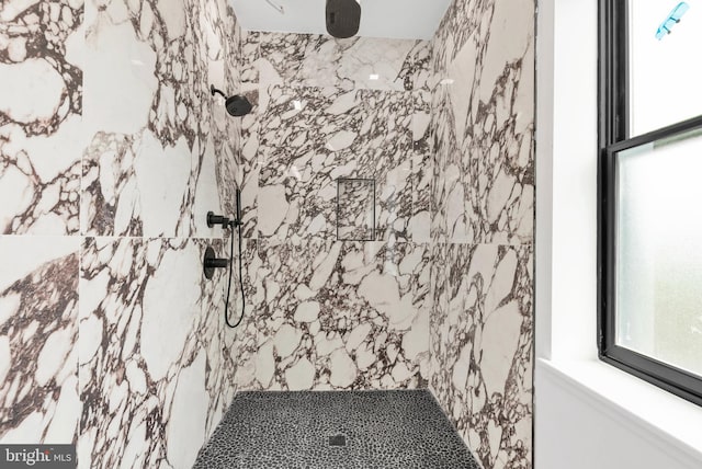 2301 Naudain St, Philadelphia, PA 19146 - bathroom with a marble finish shower