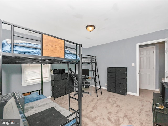 3812 Callaway Ave, Baltimore, MD 21215 - carpeted bedroom with an office area and baseboards
