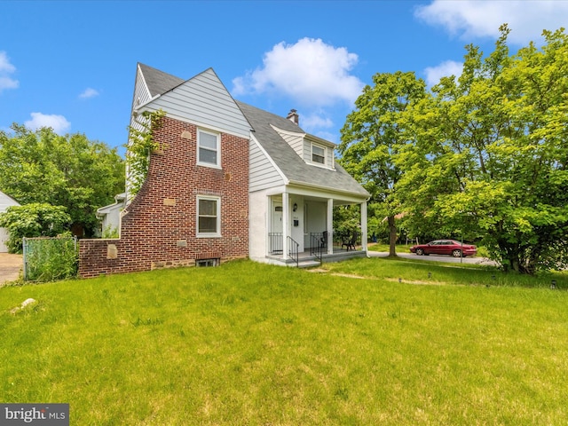 3812 Callaway Ave, Baltimore, MD 21215 - back of house featuring a lawn, a chimney, and a shingled roof