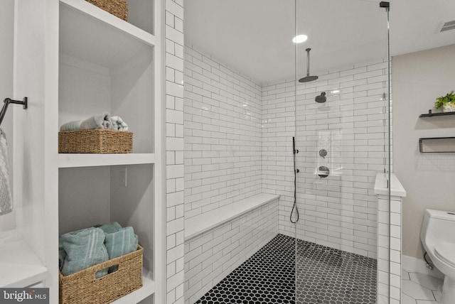 7816 Wendy Ridge Ln, Annandale, VA 22003 - full bath with toilet, a shower stall, and tile patterned floors