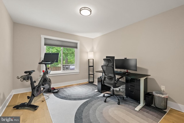 7816 Wendy Ridge Ln, Annandale, VA 22003 - office area featuring wood finished floors and baseboards