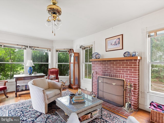 140 Delaware Ave, Laurel, DE 19956 - living area with wood finished floors and a fireplace