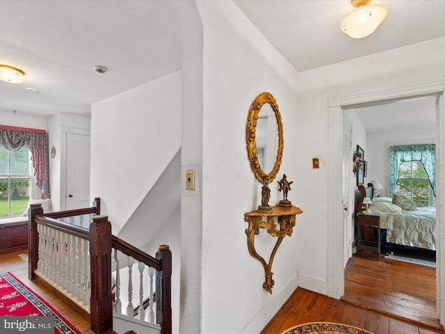 140 Delaware Ave, Laurel, DE 19956 - hallway featuring an upstairs landing and hardwood / wood-style flooring