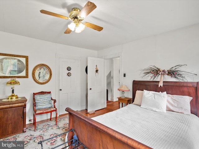 140 Delaware Ave, Laurel, DE 19956 - bedroom featuring ceiling fan and wood finished floors