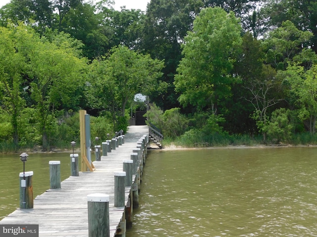 215 Cedar Beach Dr, Prince Frederick, MD 20678 - dock featuring a water view