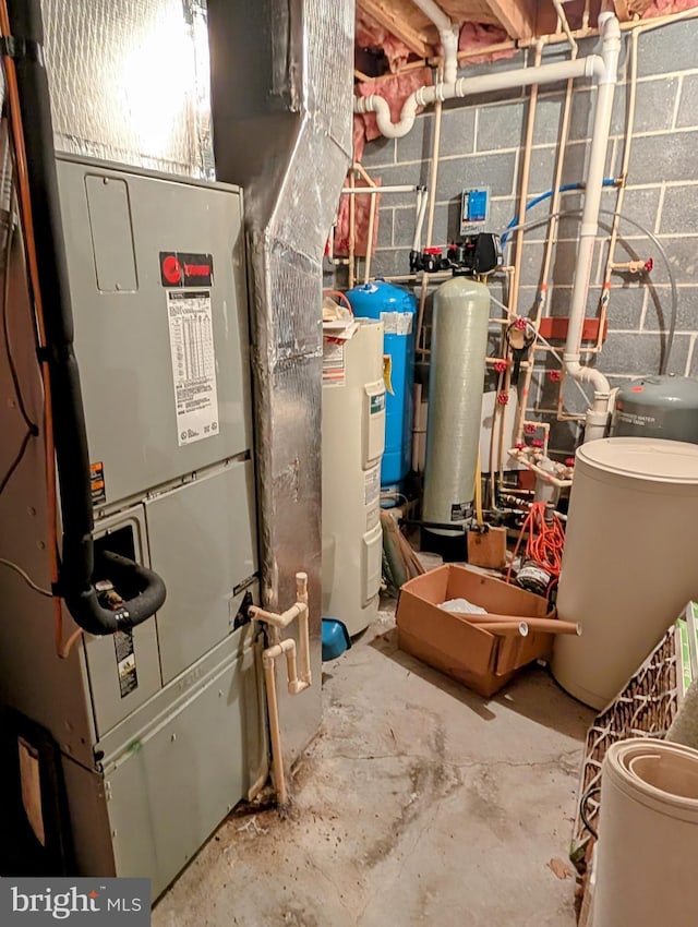 9933 Hoovers Hill Rd, Huntingdon, PA 16652 - utility room featuring heating unit