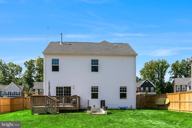 9307 Cedar Forest Dr, Fredericksburg, VA 22408 - back of house with a fenced backyard and a deck
