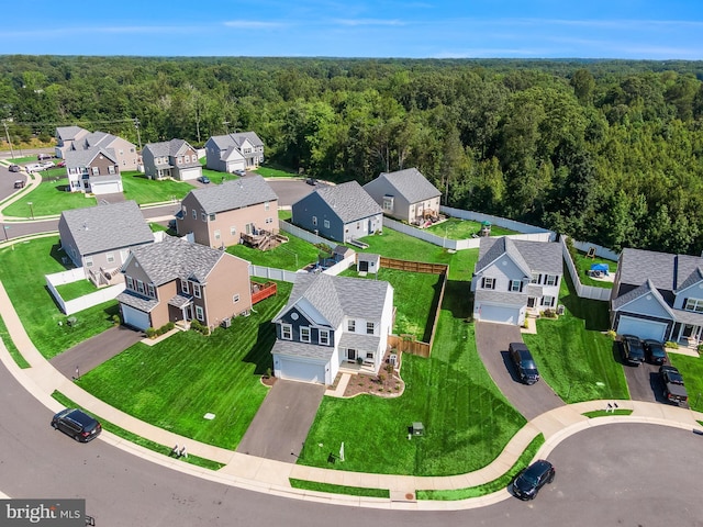 9307 Cedar Forest Dr, Fredericksburg, VA 22408 - aerial perspective of suburban area with a heavily wooded area