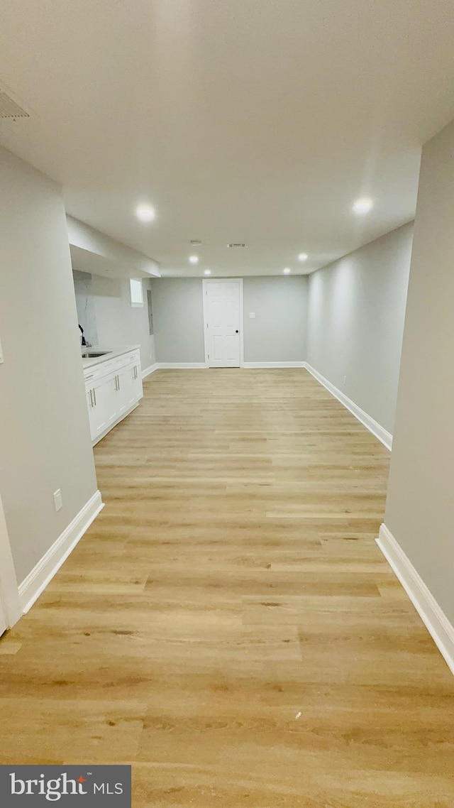 56 E Tulpehocken St, Philadelphia, PA 19144 - finished basement with recessed lighting, baseboards, and light wood finished floors