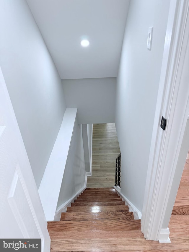 56 E Tulpehocken St, Philadelphia, PA 19144 - stairway featuring wood finished floors and baseboards