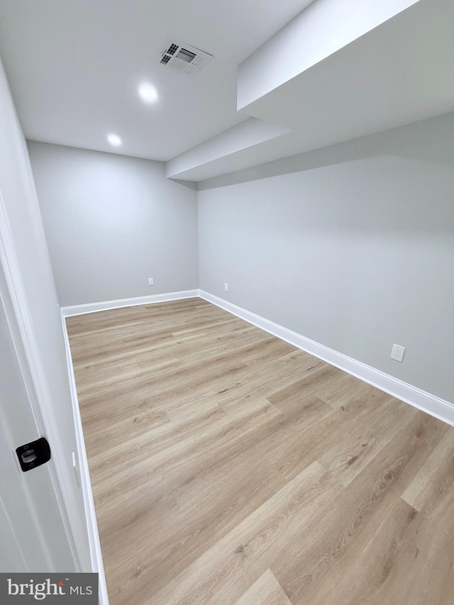 56 E Tulpehocken St, Philadelphia, PA 19144 - finished below grade area featuring light wood-type flooring, baseboards, and recessed lighting