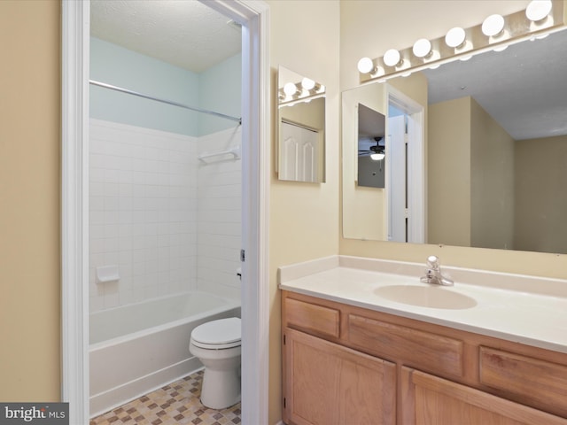 4514 Running Deer Way Unit 390A, Bowie, MD 20720 - full bathroom featuring vanity, bathing tub / shower combination, and ceiling fan