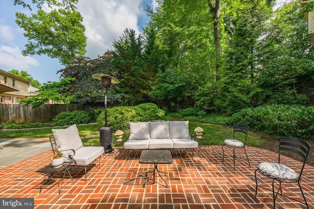 9017 Rouen Ln, Potomac, MD 20854 - view of patio / terrace featuring an outdoor living space