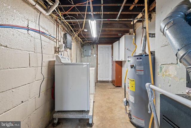 3333 Ashville St, Philadelphia, PA 19136 - unfinished below grade area featuring gas water heater and electric panel
