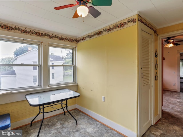 12225 Upper Georges Creek Rd SW, Frostburg, MD 21532 - sitting room with a ceiling fan and baseboards