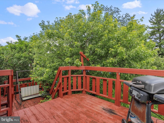12225 Upper Georges Creek Rd SW, Frostburg, MD 21532 - wooden deck featuring a grill