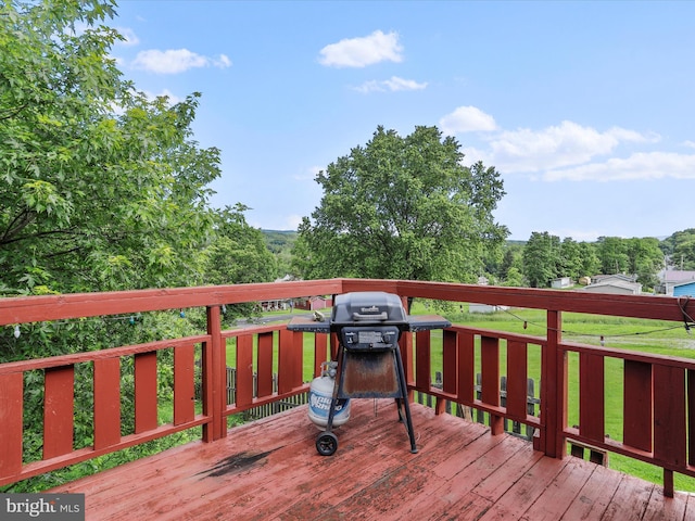 12225 Upper Georges Creek Rd SW, Frostburg, MD 21532 - wooden deck with a grill