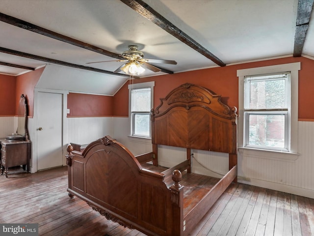 12225 Upper Georges Creek Rd SW, Frostburg, MD 21532 - bedroom with hardwood / wood-style floors, multiple windows, and wainscoting