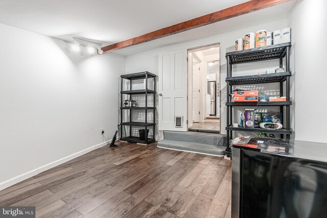 23 Ridge Ave, Hanover, PA 17331 - office featuring wood finished floors, beam ceiling, and baseboards