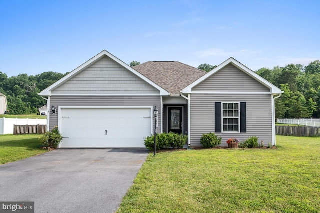 107 Rappahannock Run, Falling Waters, WV 25419 - view of front facade with asphalt driveway, an attached garage, and roof with shingles