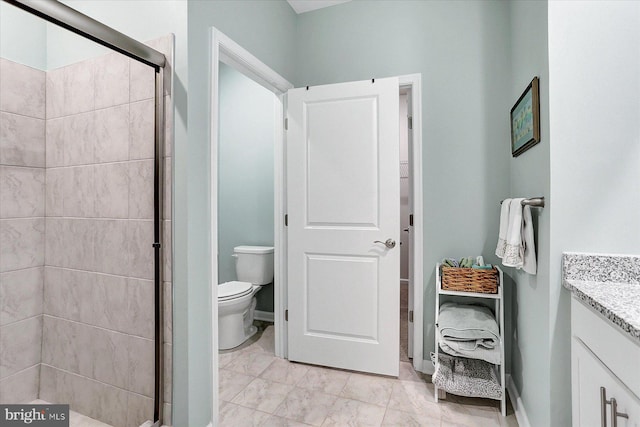 27 Quiet Creek Dr, Gettysburg, PA 17325 - full bathroom with a shower stall, vanity, and marble look tile flooring