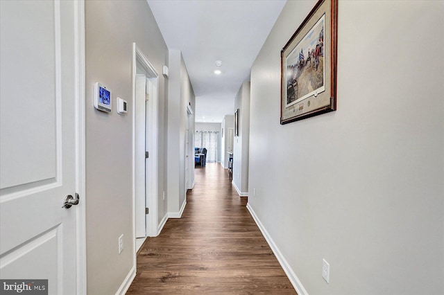 27 Quiet Creek Dr, Gettysburg, PA 17325 - hall with dark wood-style flooring and recessed lighting