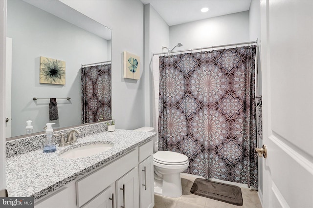 27 Quiet Creek Dr, Gettysburg, PA 17325 - bathroom featuring vanity, curtained shower, and tile patterned floors