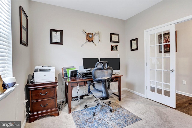 27 Quiet Creek Dr, Gettysburg, PA 17325 - office area featuring carpet flooring and french doors