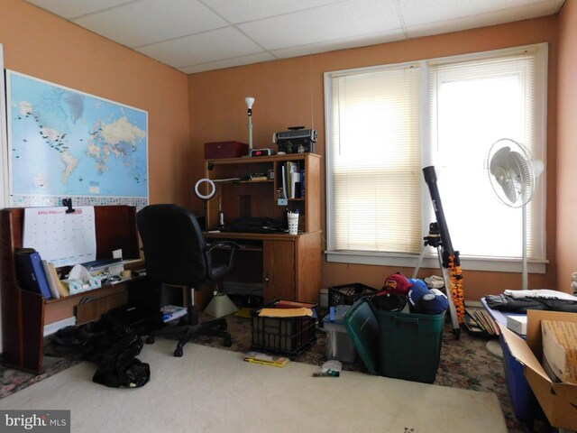 46-48 W Third St, Waynesboro, PA 17268 - office with a drop ceiling and carpet
