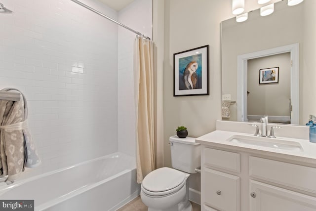 6061 Beake St, Hyattsville, MD 20782 - full bath featuring vanity, toilet, and shower / bath combination with curtain