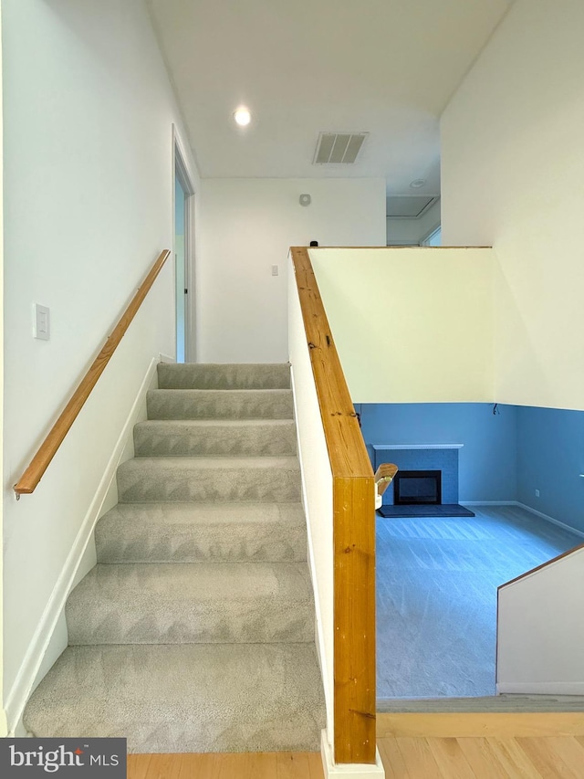 231 E Juniper Ave, Sterling, VA 20164 - stairway featuring carpet flooring and recessed lighting
