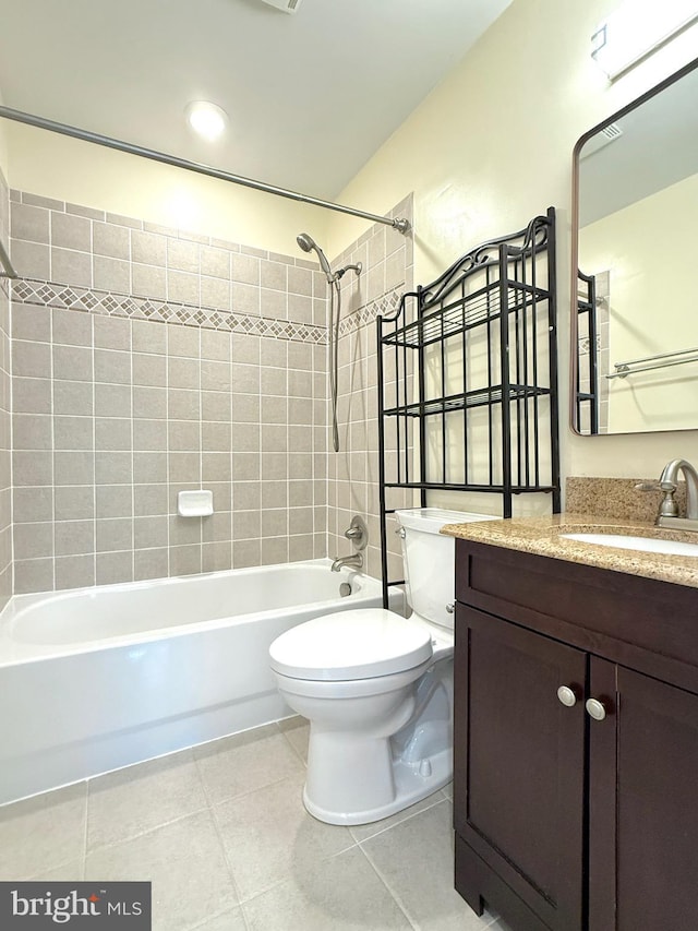 231 E Juniper Ave, Sterling, VA 20164 - full bathroom featuring shower / bathtub combination, vanity, and tile patterned floors