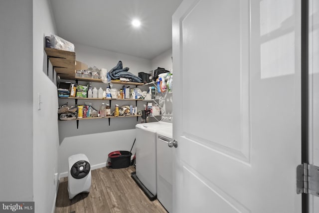 310 Coville St, Middletown, VA 22645 - laundry area featuring washer and clothes dryer and light wood-style floors