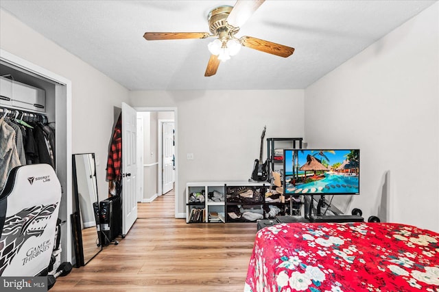2569 N Independence Dr, Montross, VA 22520 - bedroom featuring wood finished floors and ceiling fan