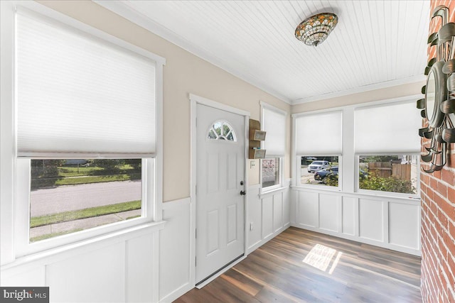 200 Winston Ave, Wilmington, DE 19804 - foyer entrance with wainscoting, wood finished floors, and a decorative wall