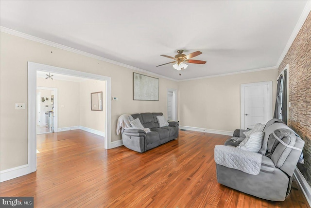 200 Winston Ave, Wilmington, DE 19804 - living area with wood finished floors, ceiling fan, and crown molding