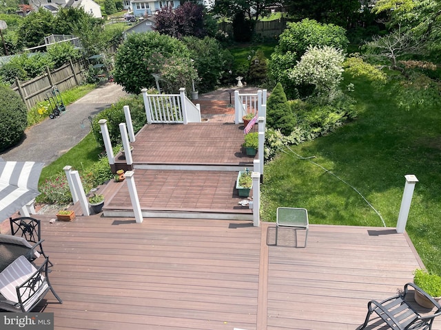 6936 Cedar Ave, Pennsauken, NJ 08109 - view of wooden deck