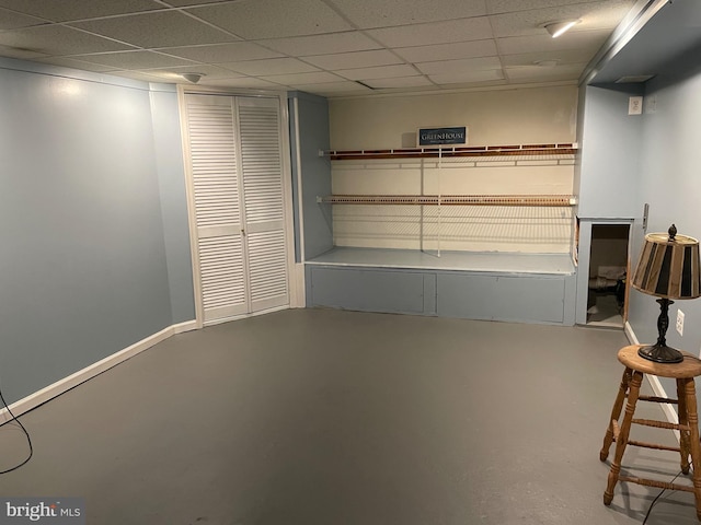 6936 Cedar Ave, Pennsauken, NJ 08109 - finished basement featuring a paneled ceiling