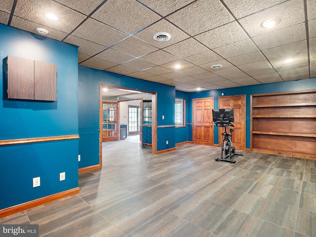 2 N Pheasants Rdg N, Wilmington, DE 19807 - workout area featuring built in shelves, baseboards, and recessed lighting