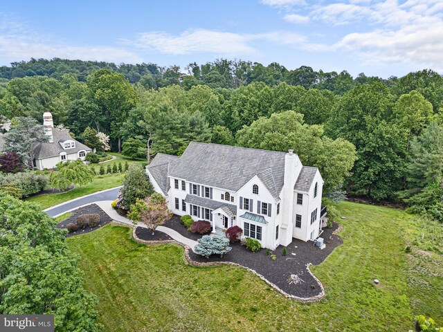 2 N Pheasants Rdg N, Wilmington, DE 19807 - view from above of property with a heavily wooded area